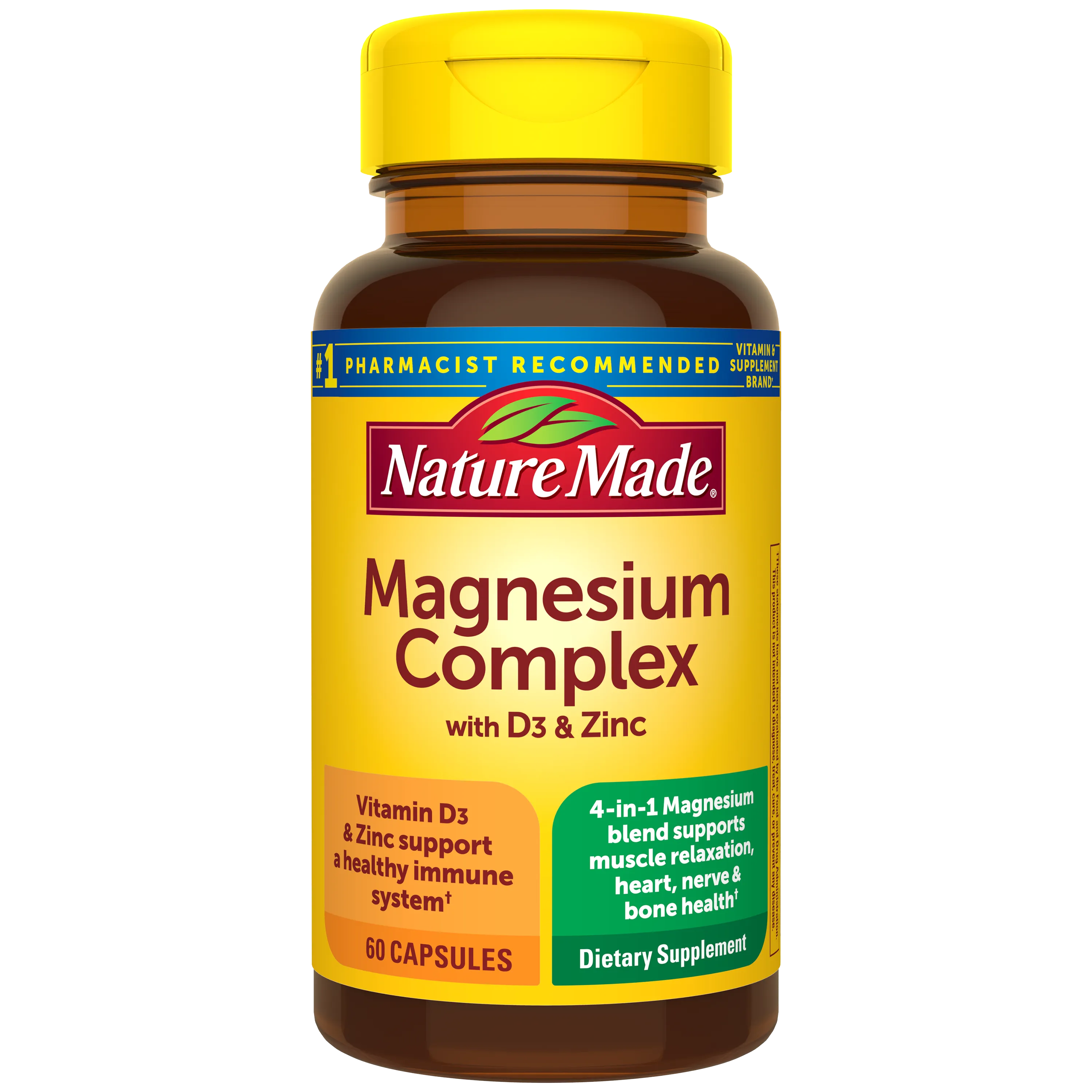 Magnesium Complex Capsules with D3 and Zinc