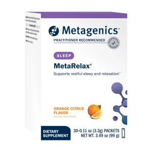 MetaRelax Orange Citrus 30 Packets by Metagenics