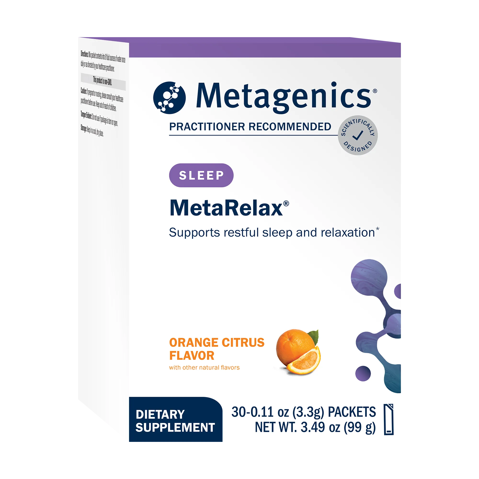 MetaRelax Orange Citrus 30 Packets by Metagenics