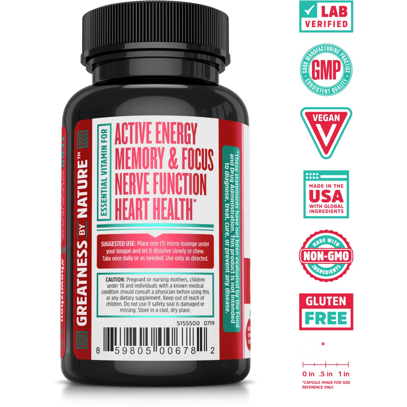 Methyl B12 5000 Cherry 60 loz By ZHOU Nutrition
