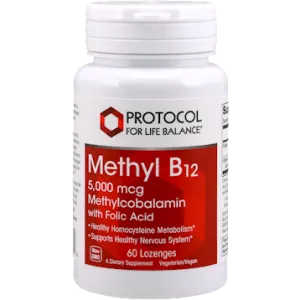 Methyl B12 5000 mcg 60 loz by Protocol For Life Balance