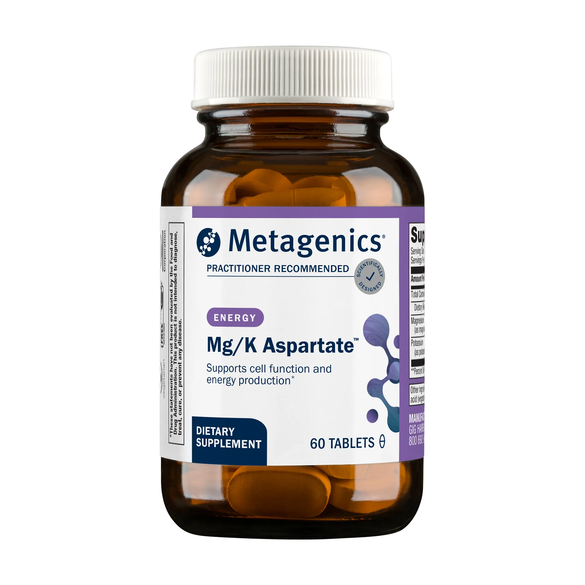 Mg/K Aspartate 60 Tablets by Metagenics