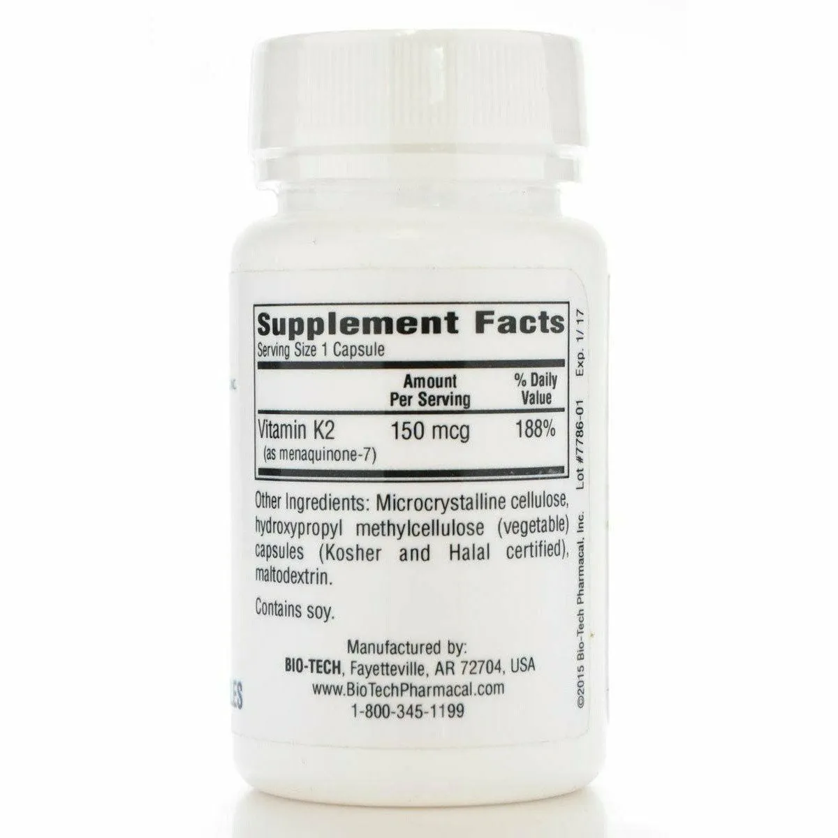 MK-7 (Vitamin K2) 150 mcg 100 caps by Bio-Tech