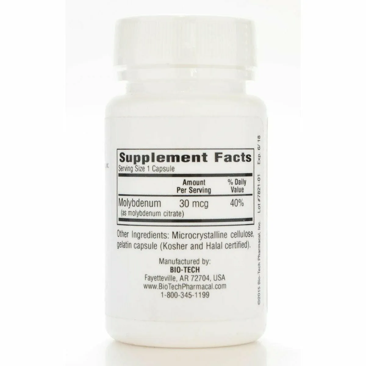 Molybdenum Citrate 30 mcg 100 caps by Bio-Tech