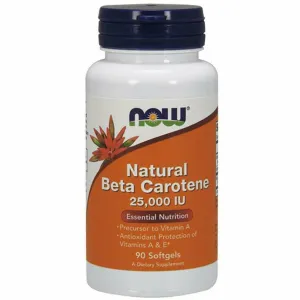 Natural Beta Carotene 25.000 IU 90 gels by NOW