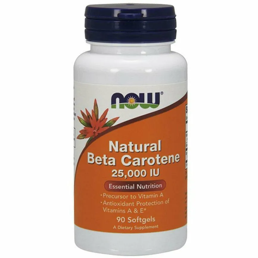 Natural Beta Carotene 25.000 IU 90 gels by NOW