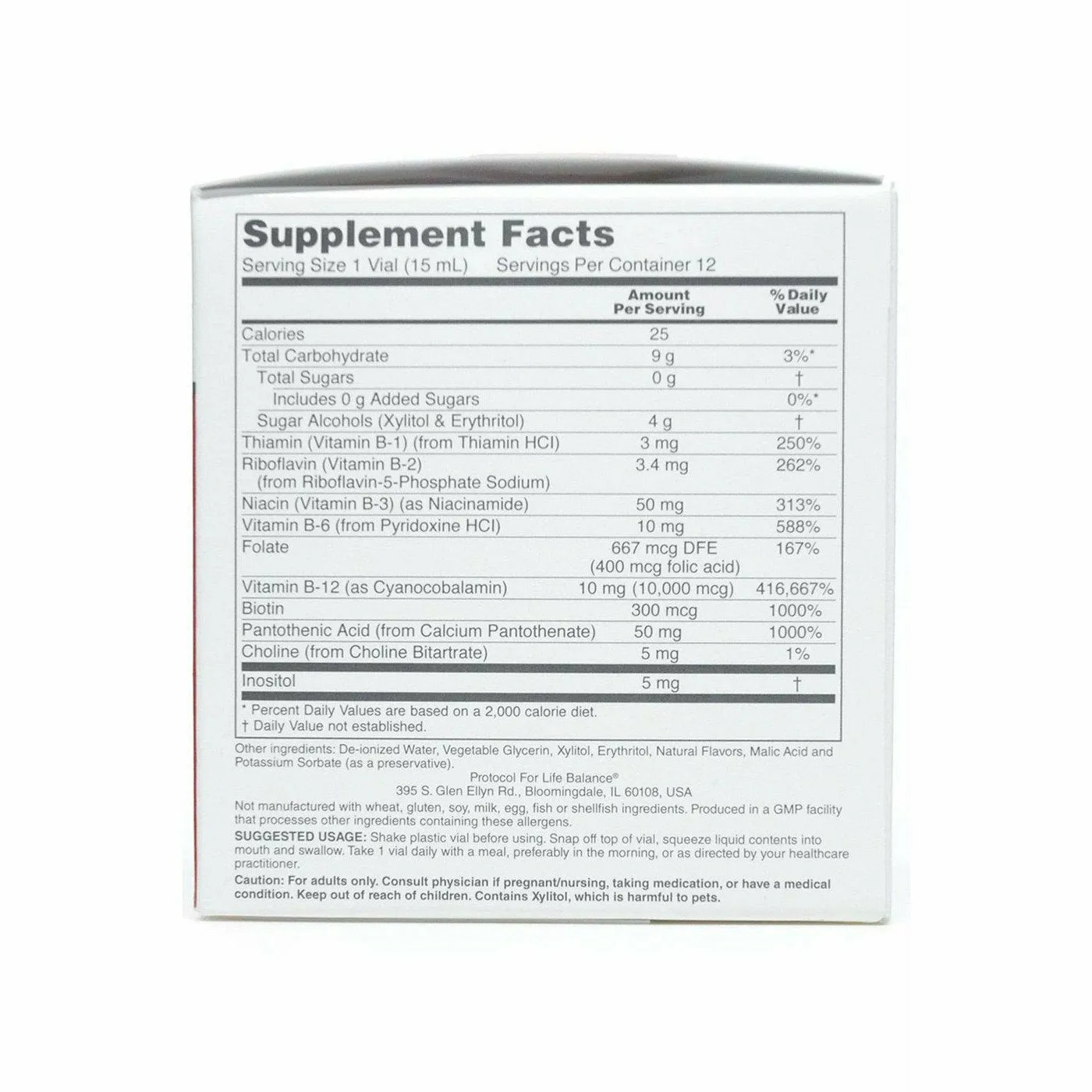Nutri-Dose B-12 10.000mcg 12 Vials by Protocol For Life Balance