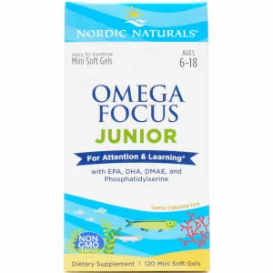 Omega Focus Junior 120 mini softgels By Nordic Naturals