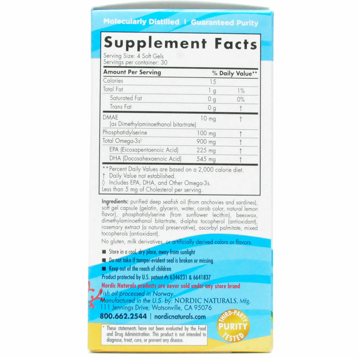 Omega Focus Junior 120 mini softgels By Nordic Naturals