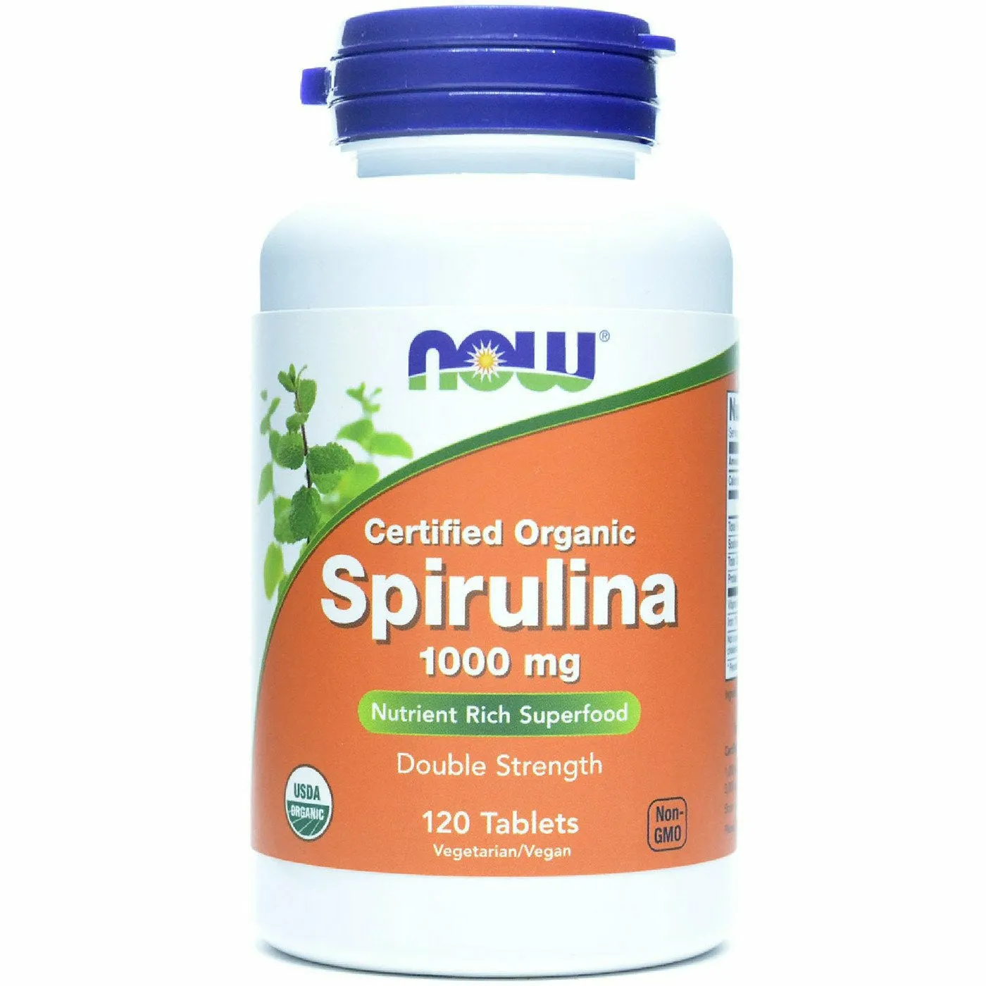 Organic Spirulina 1000 mg 120 tabs by NOW