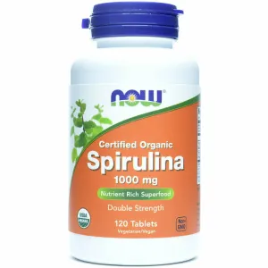 Organic Spirulina 1000 mg 120 tabs by NOW