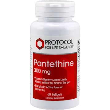 Pantethine 300 mg 60 gels by Protocol For Life Balance
