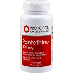 Pantethine 300 mg 60 gels by Protocol For Life Balance
