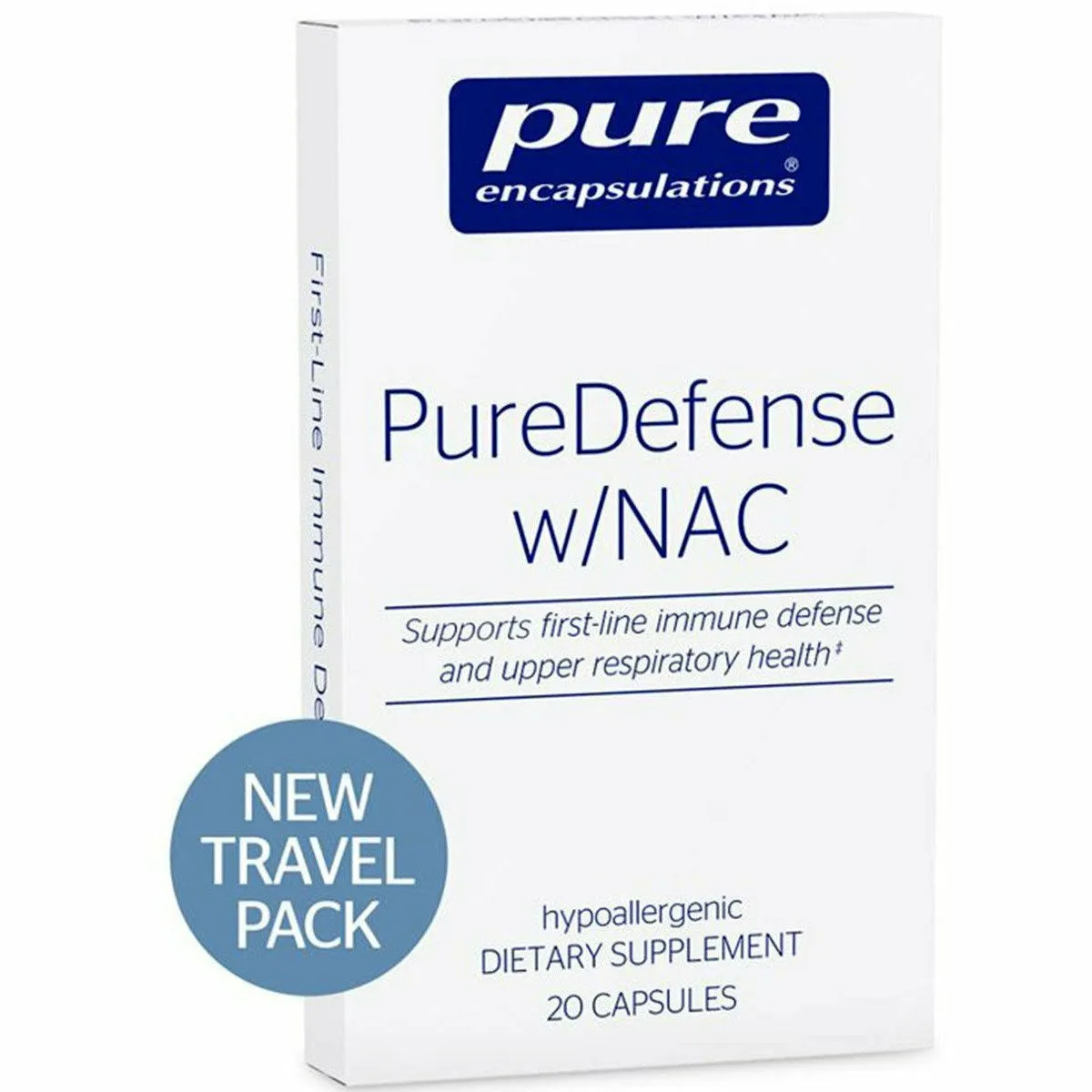 PureDefense w/NAC (travel pack) 20 caps by Pure Encapsulations