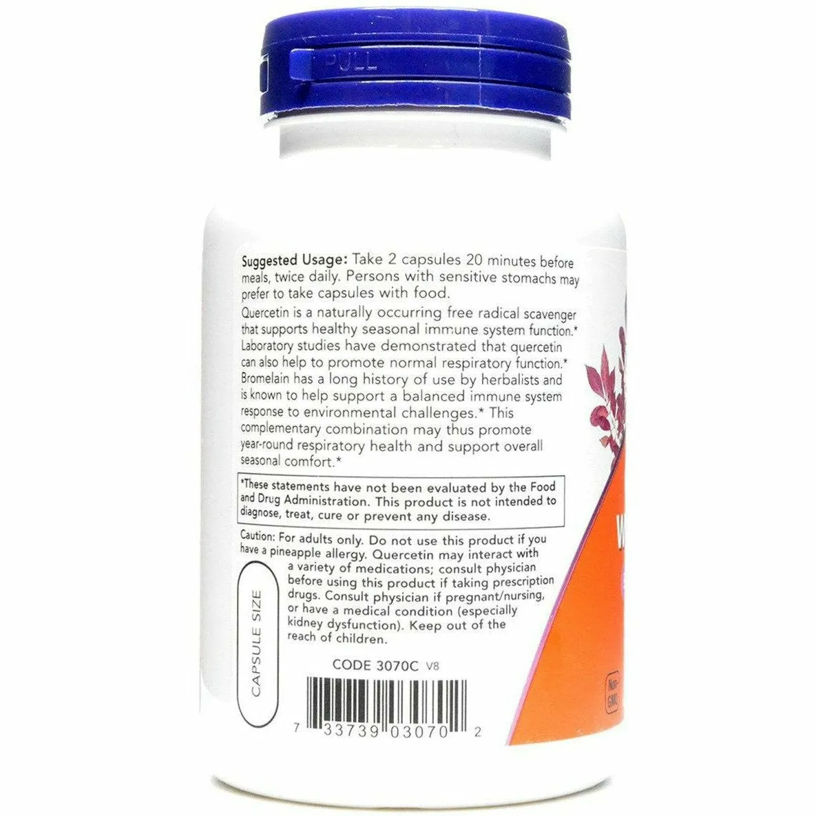 Quercetin with Bromelain 120 vcaps by NOW