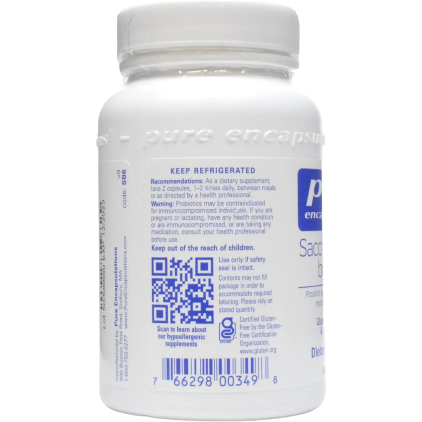 Saccharomyces boulardii 60 vcaps by Pure Encapsulations