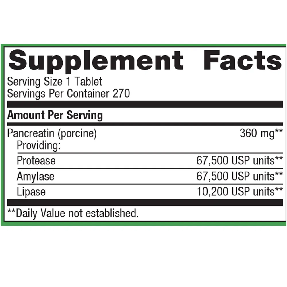 SpectraZyme Pancreatic Enzymes by Metagenics
