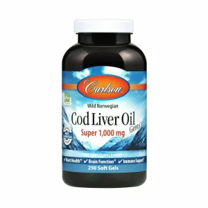 Super Cod Liver Oil 1000 mg 250 gels by Carlson Labs