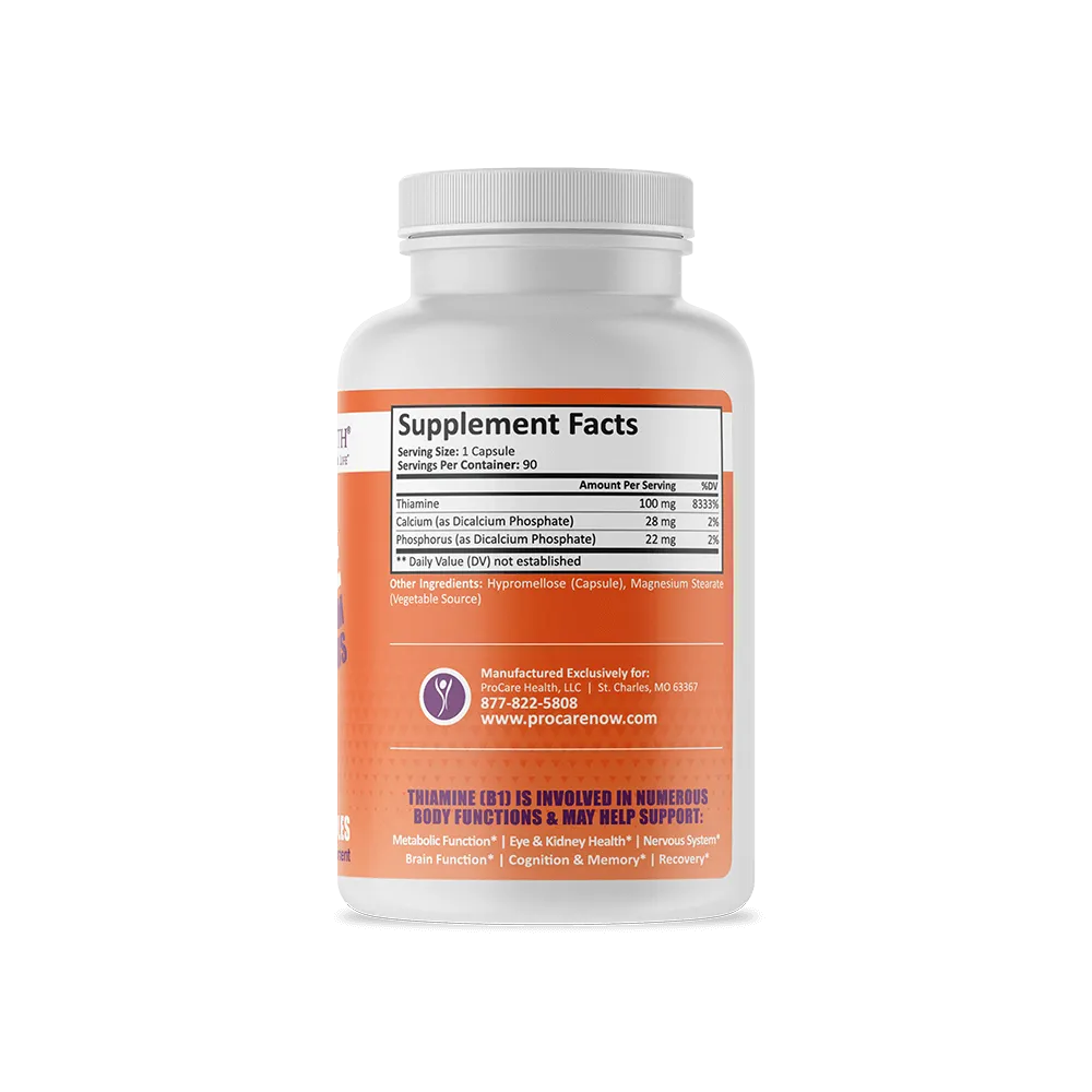 Thiamine B1 | Capsule | 90 Count