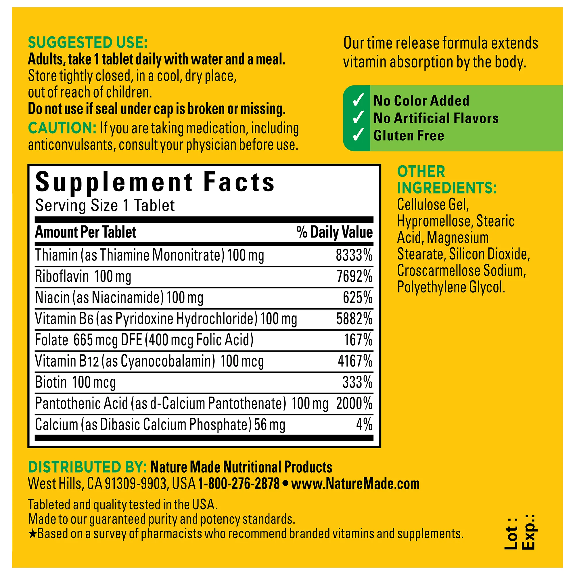 Time Release B-100 Complex Tablets