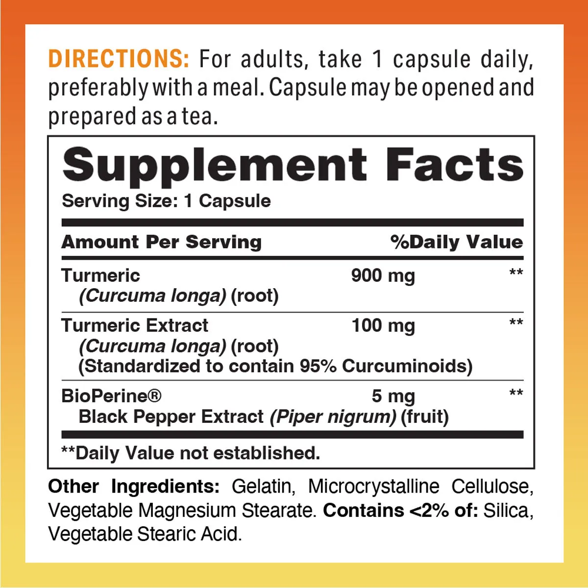 Turmeric Curcumin 1000 mg with Bioperine by Vitamin World