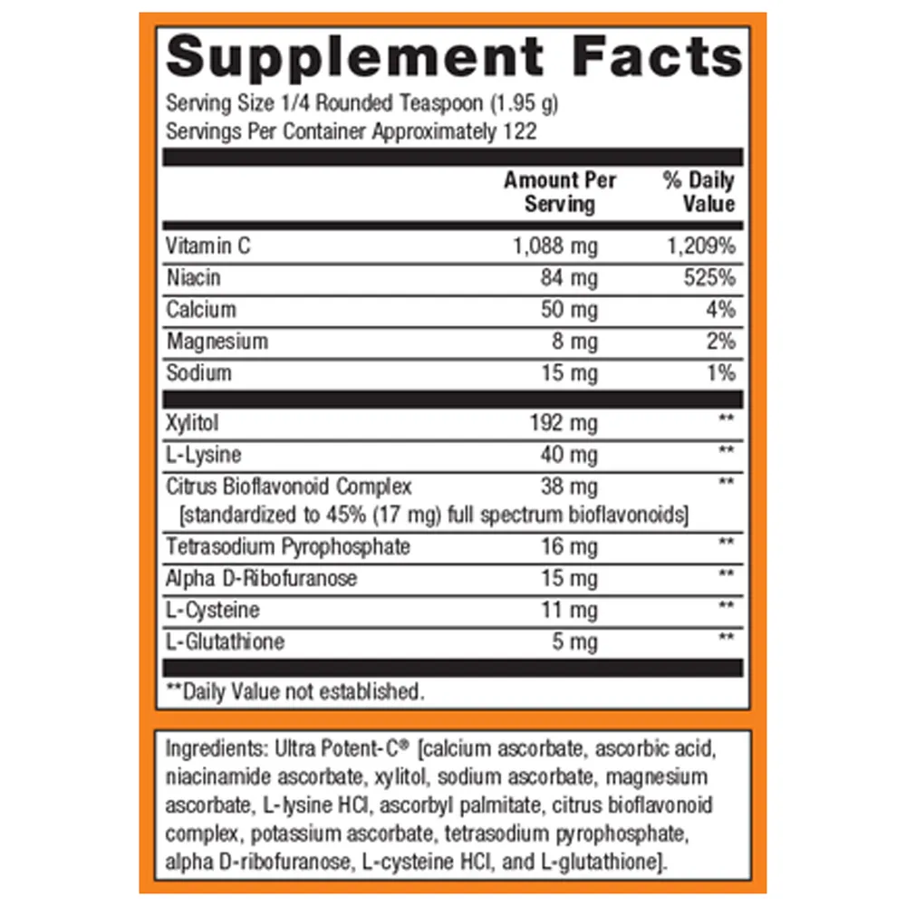 Ultra Potent-C Vitamin C Powder 122 Servings by Metagenics