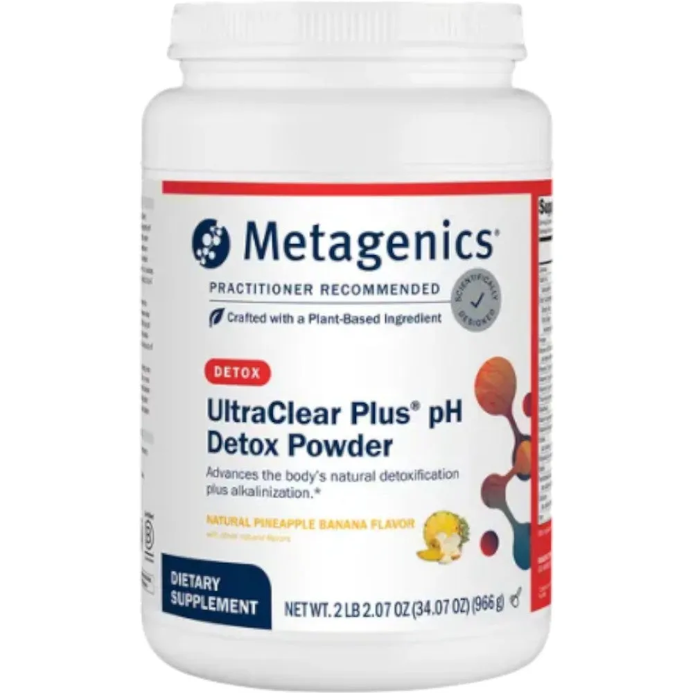UltraClear Plus pH Detox Powder Pineapple Banana 21 Servings by Metagenics
