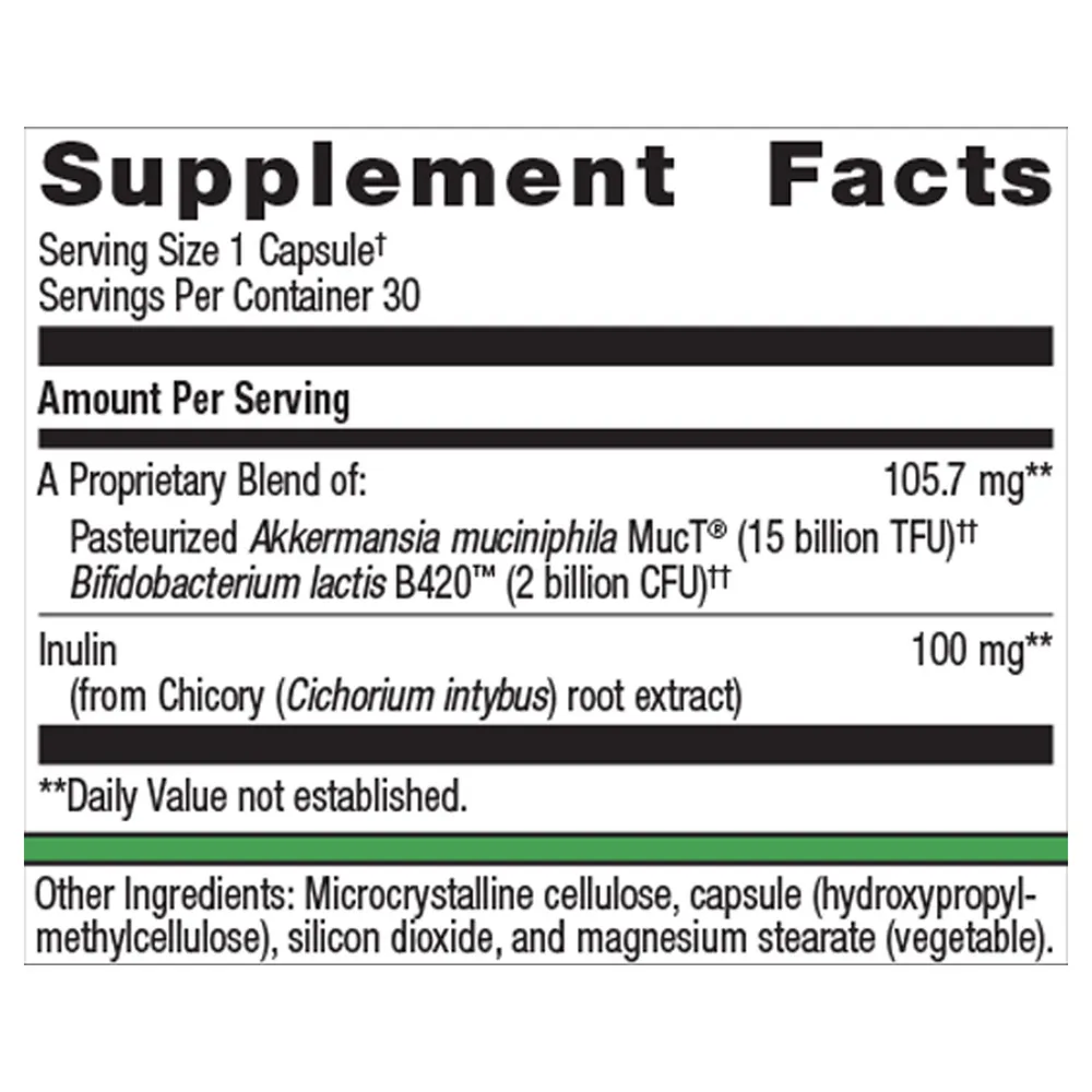 UltraFlora Triplebiotic with Akkermansia 30 Capsules by Metagenics