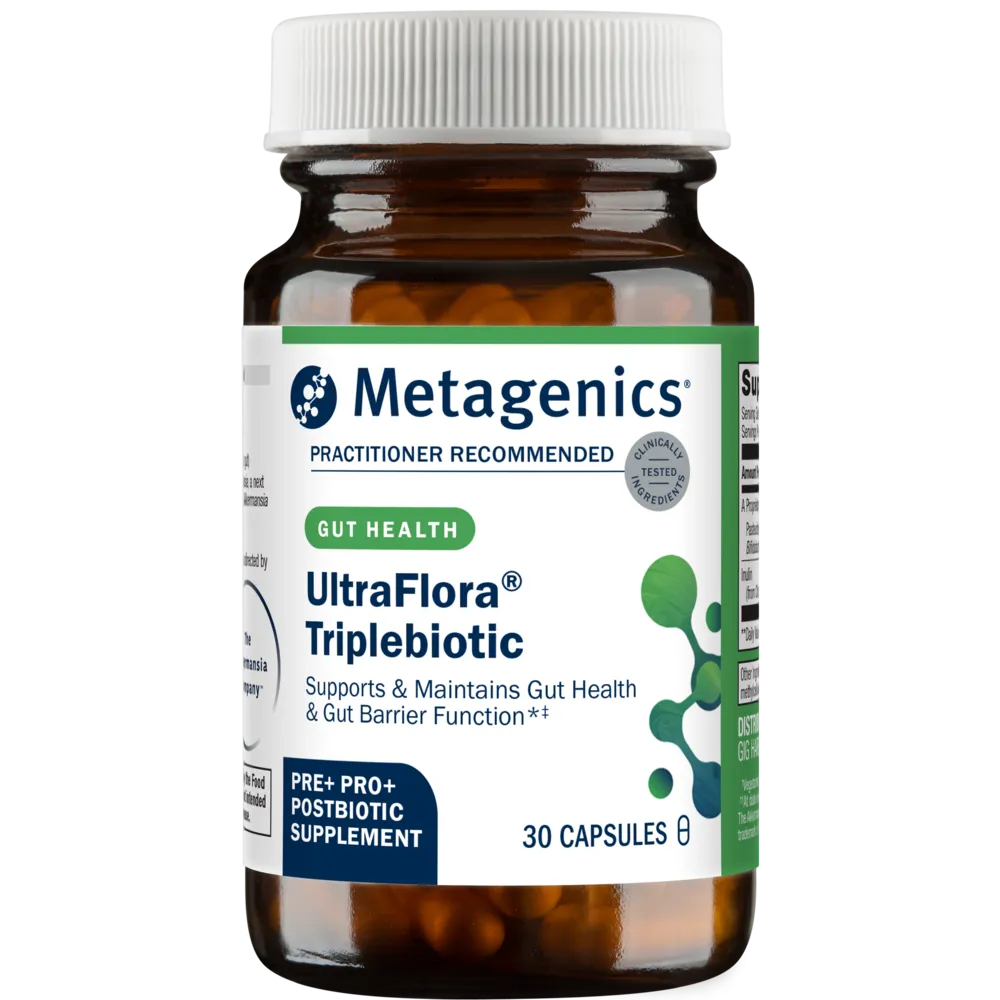 UltraFlora Triplebiotic with Akkermansia 30 Capsules by Metagenics