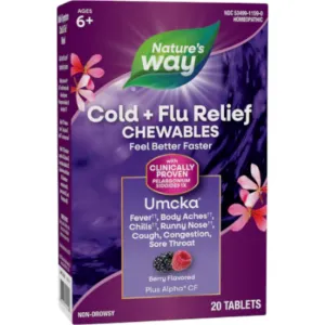 Umcka Cold Flu: Berry 20 chewable tablets by Nature's Way