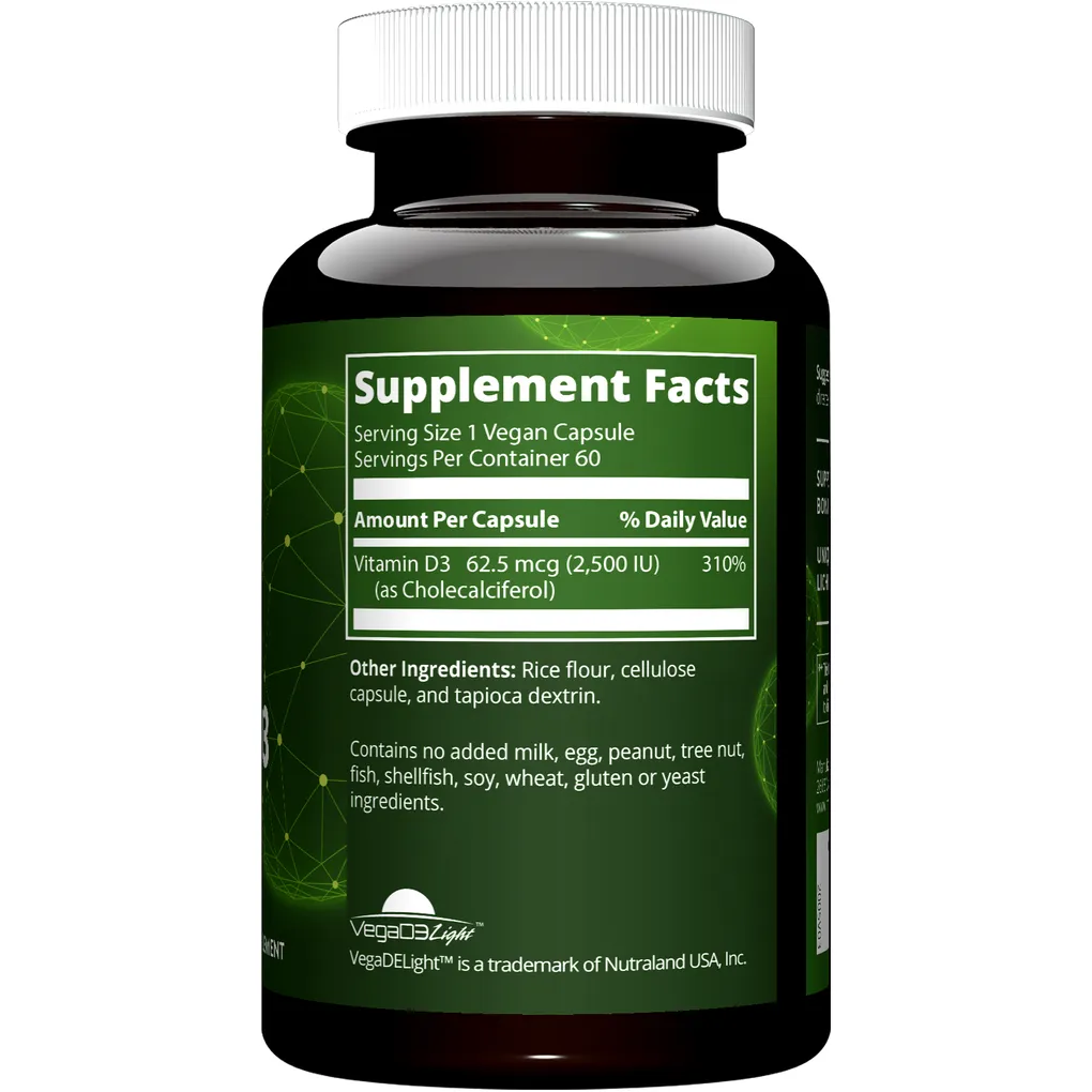 Vegan Vitamin D3 2.500 IU 60 caps by Metabolic Response Modifier