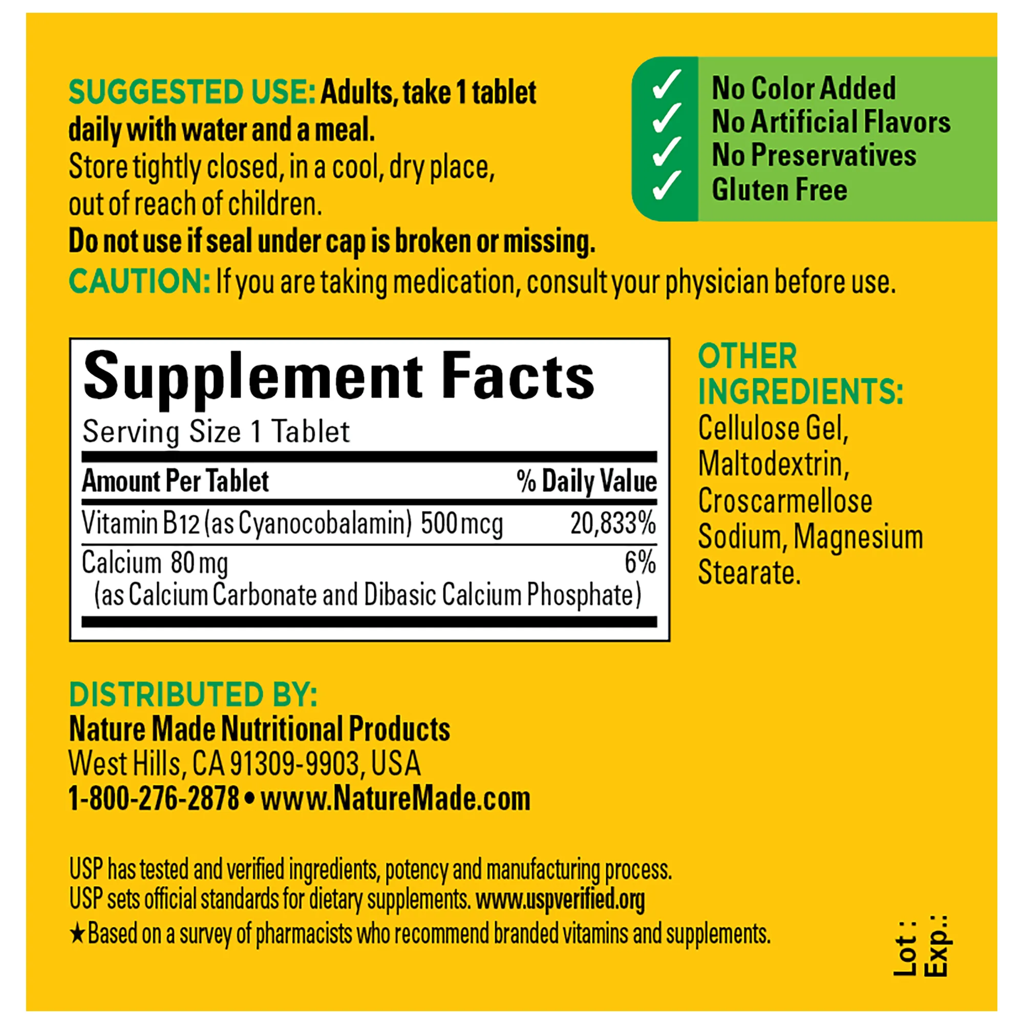 Vitamin B12 500 mcg Tablets