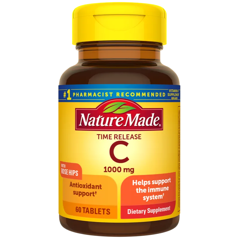 Vitamin C 1000 mg Time Release with Rose Hips Tablets