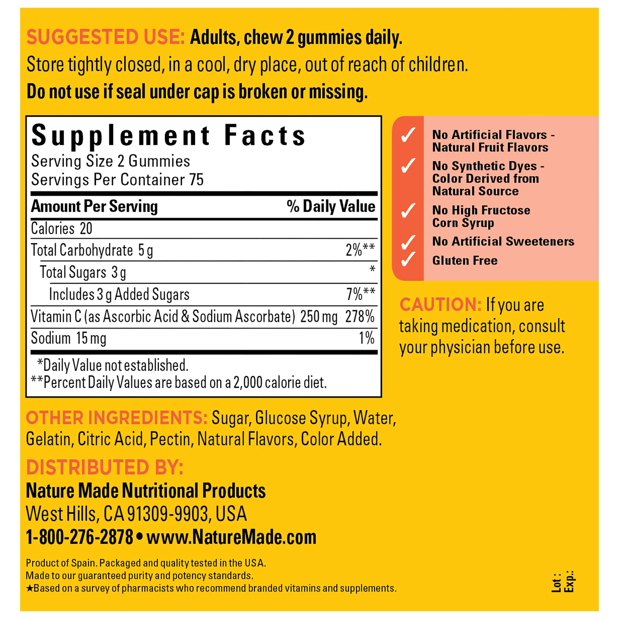 Vitamin C 250 mg Gummies