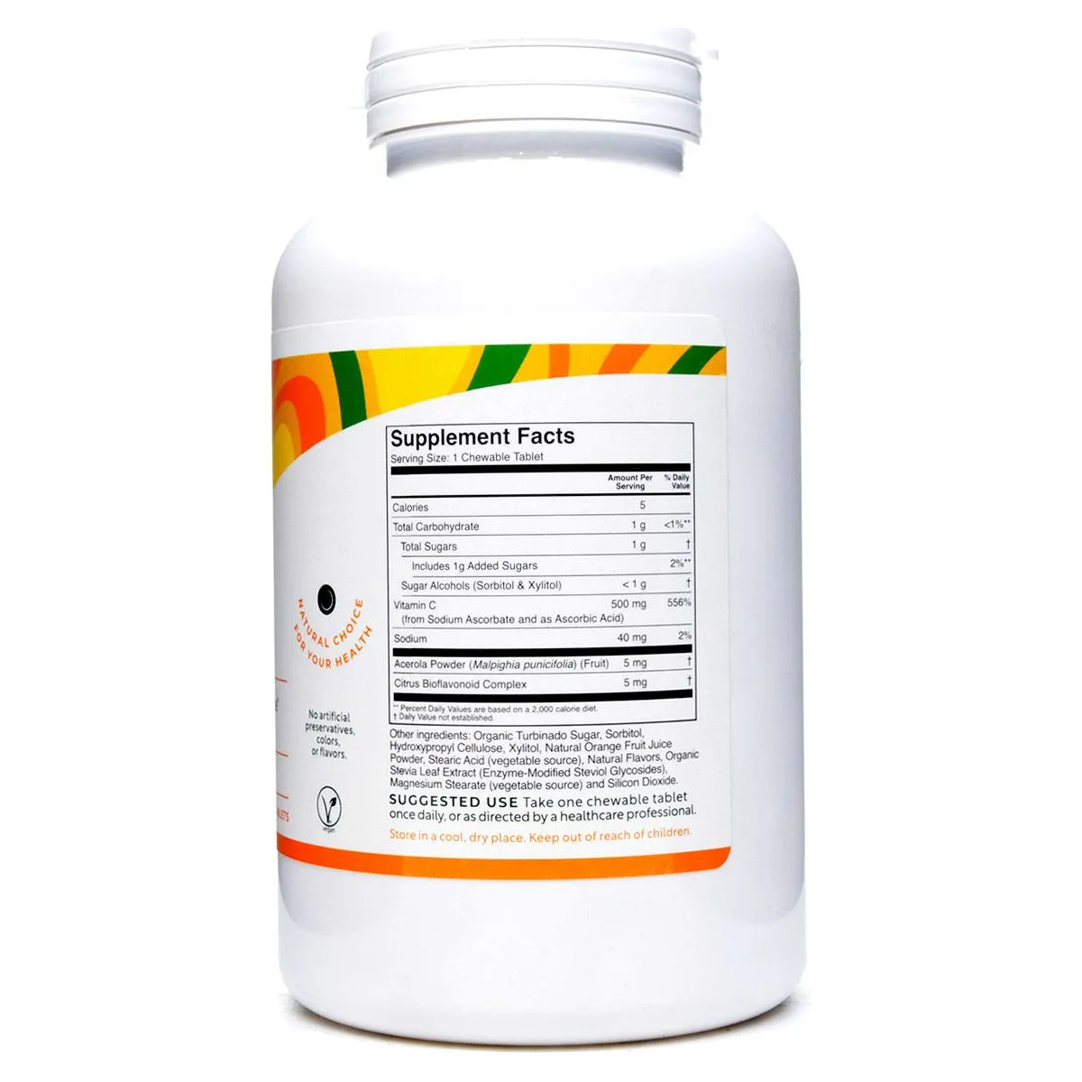 Vitamin C 500 mg 100 chew tabs by BioActive Nutrients