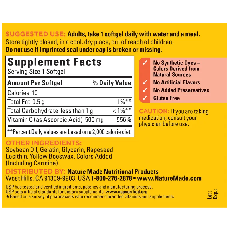 Vitamin C 500 mg Softgels