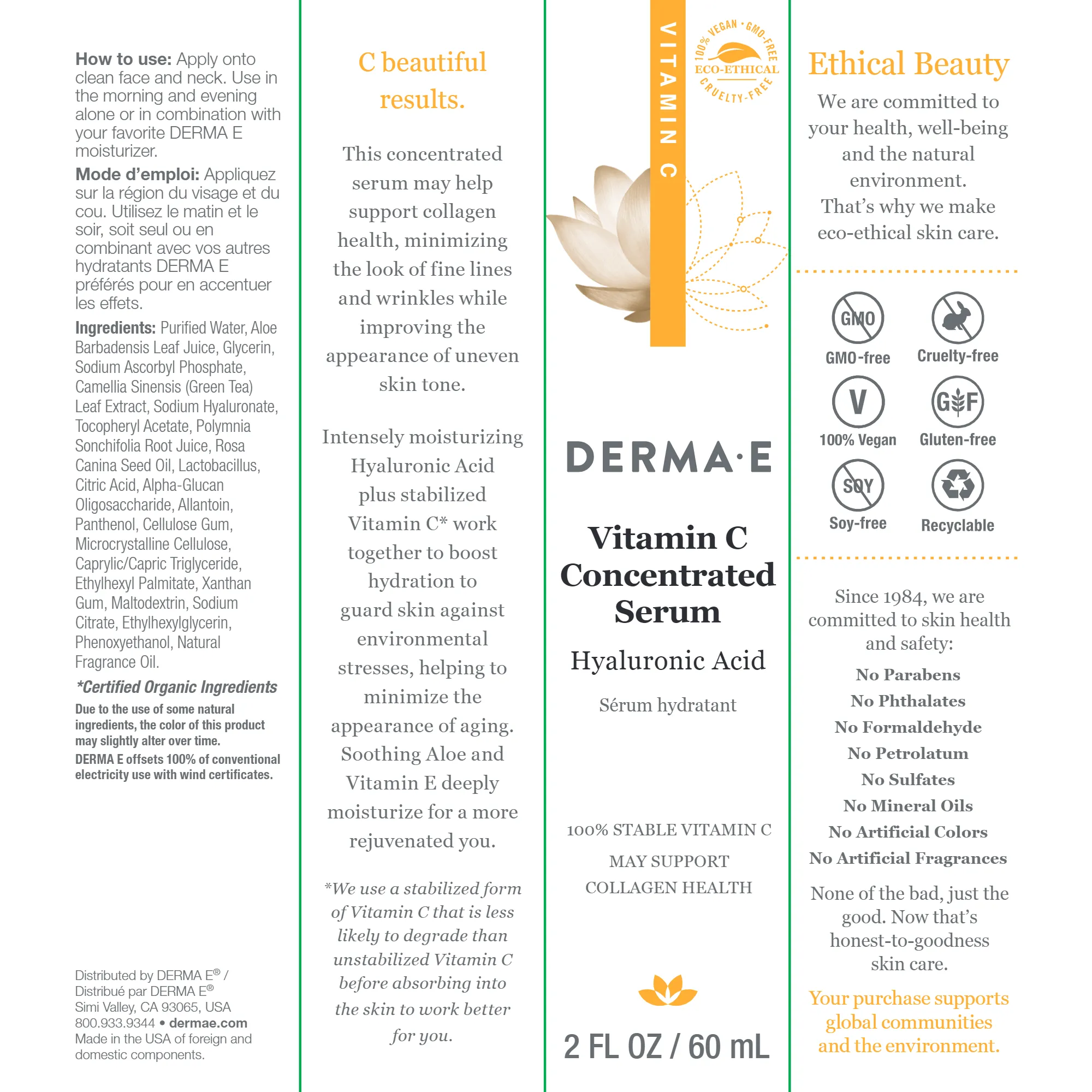 Vitamin C Concentrated Serum 2 fl oz by Derma E Natural Bodycare