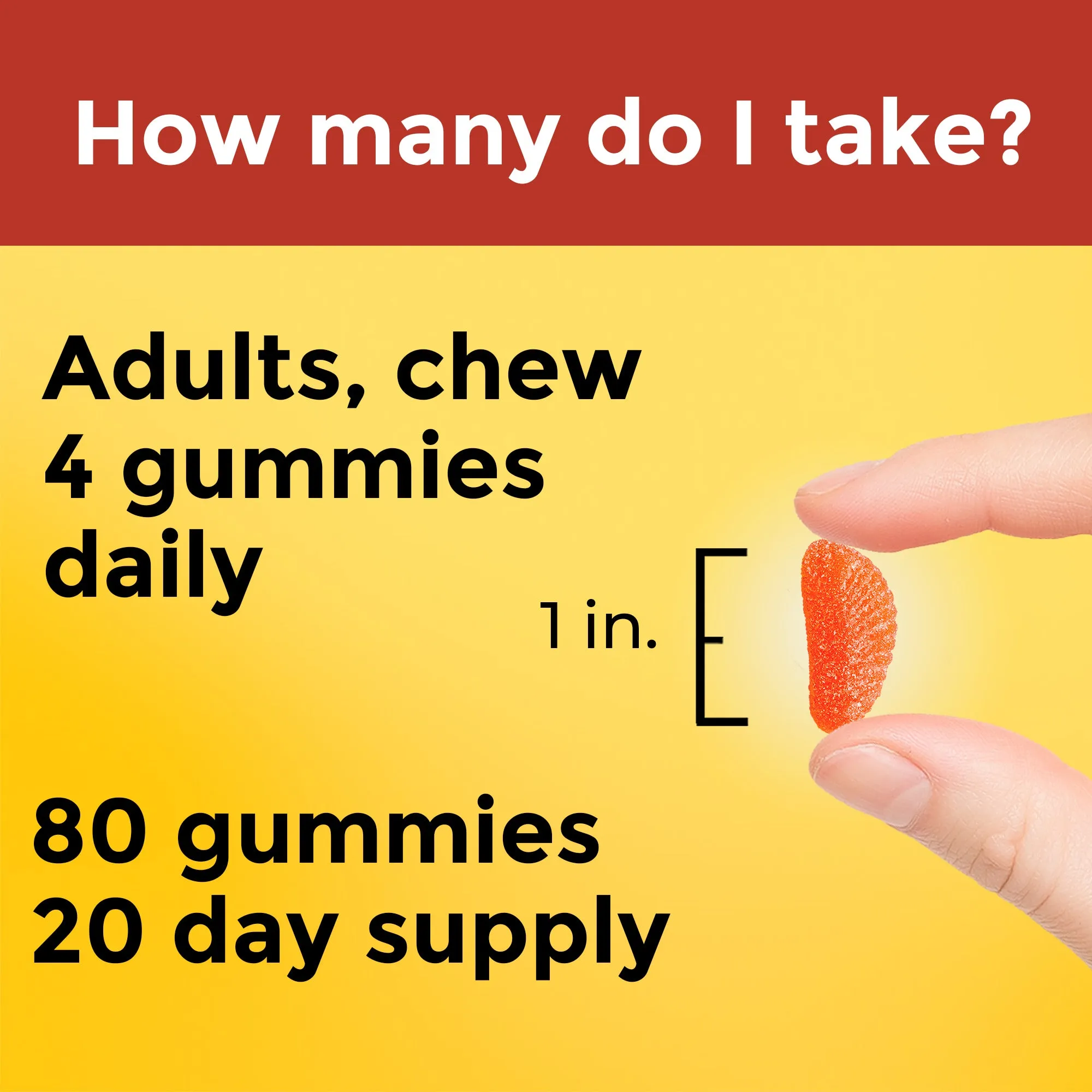 Vitamin C Gummies Maximum Strength Dosage 1000 mg per serving