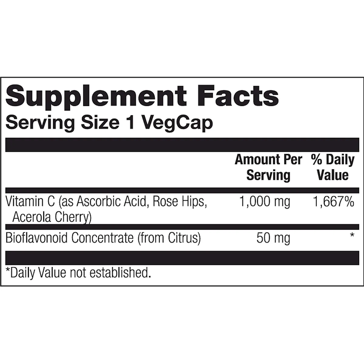 Vitamin C with Bioflavonoid Concentrate 1000 mg by Solaray