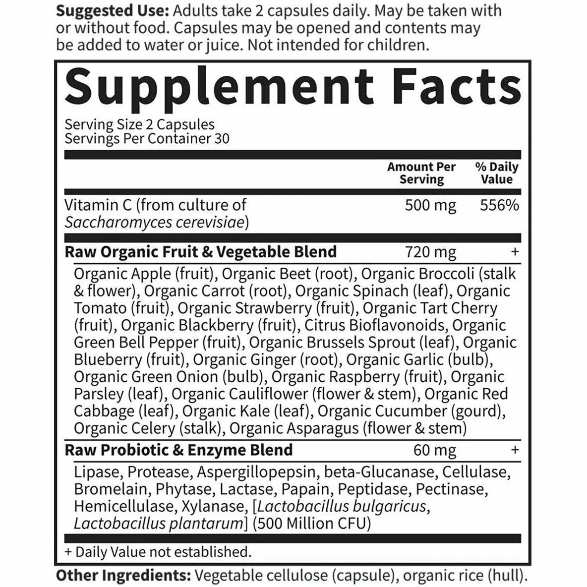 Vitamin Code Raw Vitamin C 60 vcaps by Garden of Life