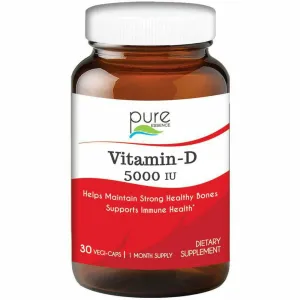 Vitamin-D 5000 IU 30 Capsules by Pure Essence