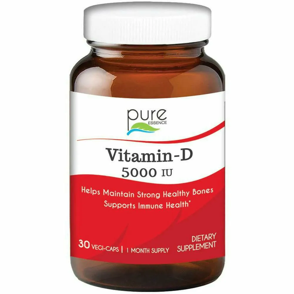 Vitamin-D 5000 IU 30 Capsules by Pure Essence