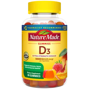 Vitamin D Extra Strength 5000 IU (125 mcg) Gummies