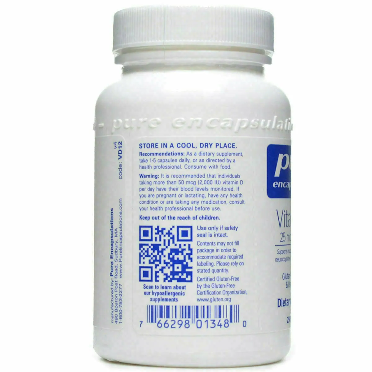 Vitamin D3 1000 IU by Pure Encapsulations