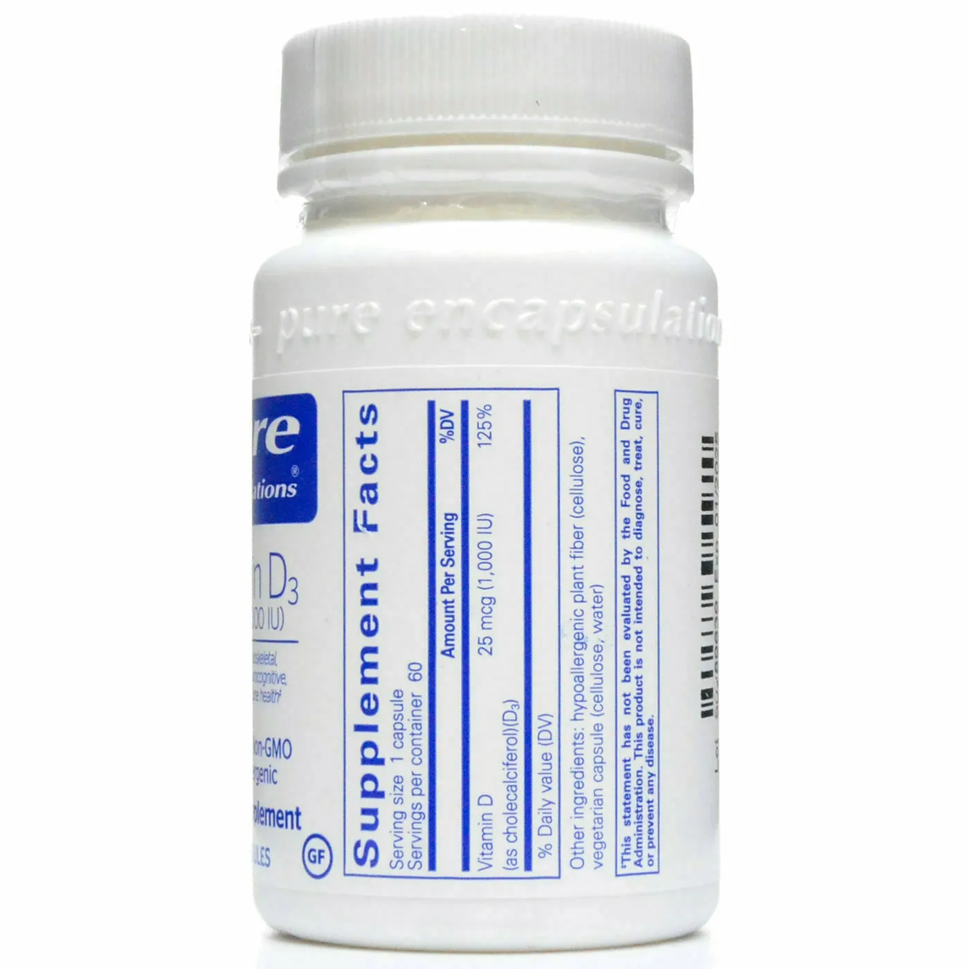 Vitamin D3 1000 IU by Pure Encapsulations