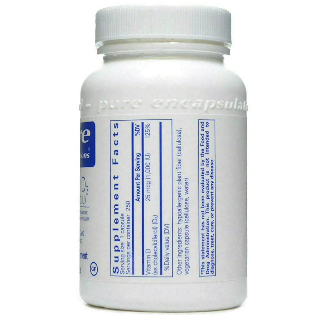Vitamin D3 1000 IU by Pure Encapsulations