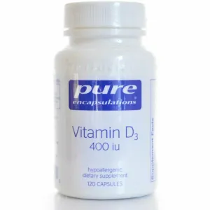 Vitamin D3 400 IU 120 vcaps by Pure Encapsulations