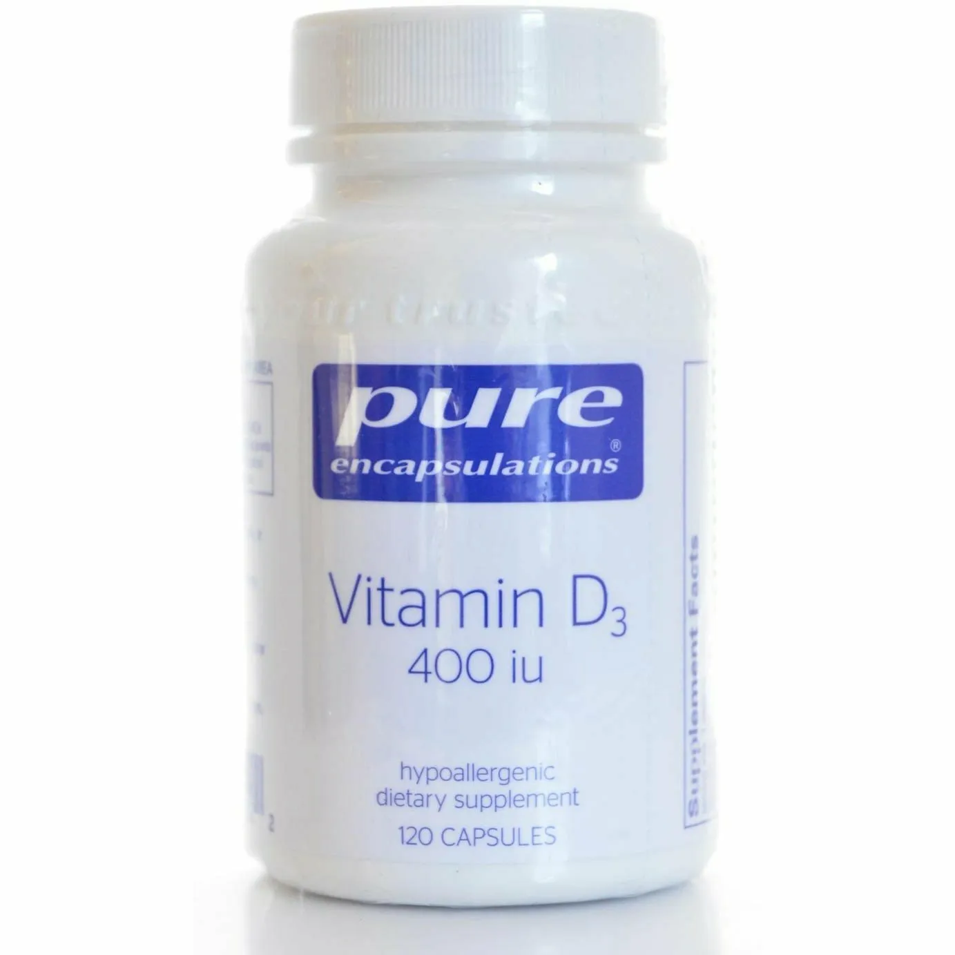 Vitamin D3 400 IU 120 vcaps by Pure Encapsulations