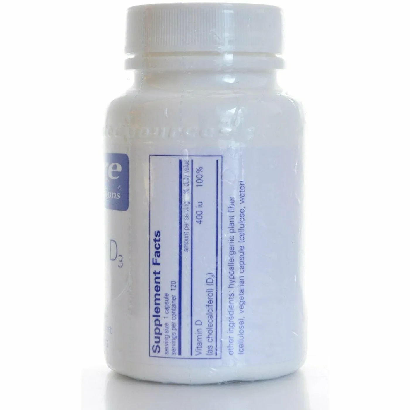 Vitamin D3 400 IU 120 vcaps by Pure Encapsulations