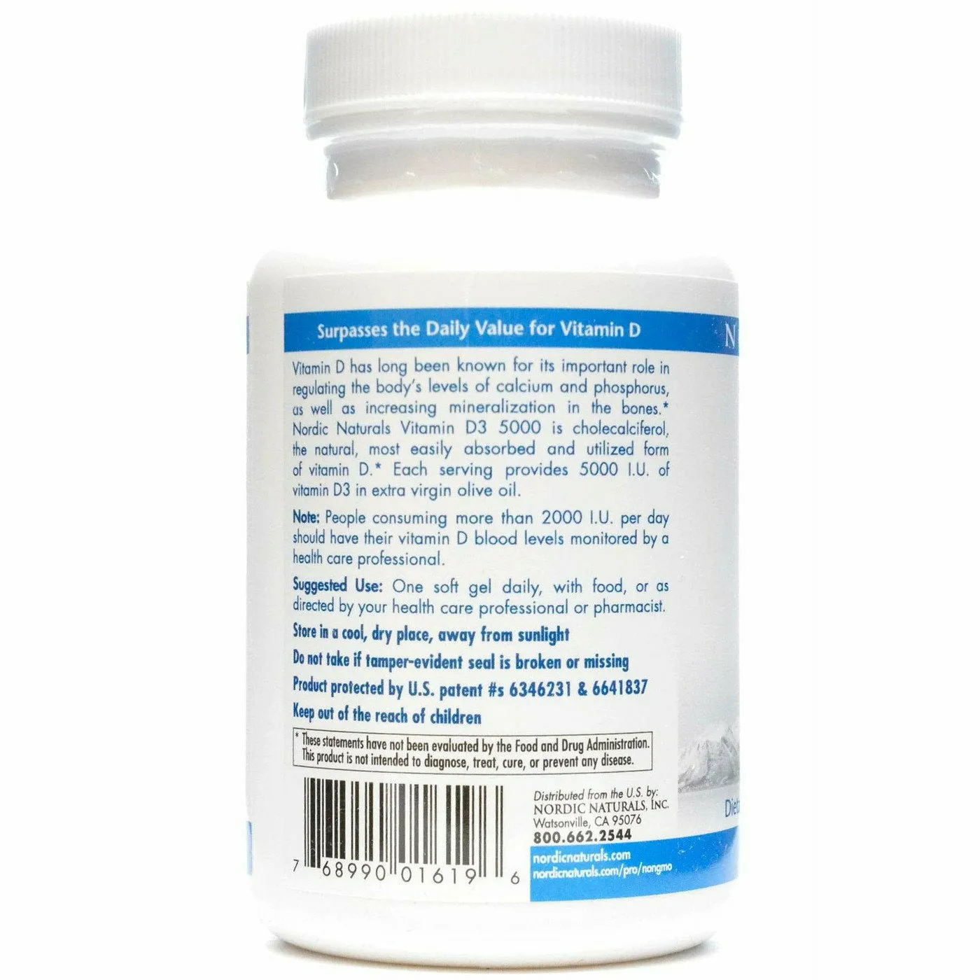 Vitamin D3 5000 IU 120 gels by Nordic Naturals